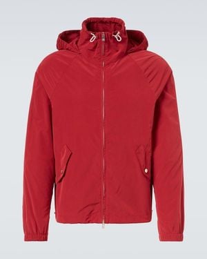 Brunello Cucinelli Hooded Raincoat - Red