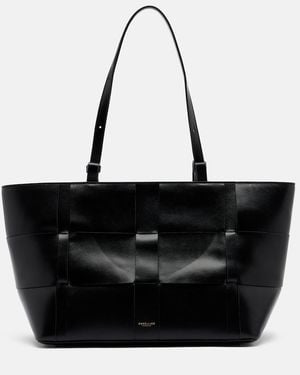 DeMellier Florence Large Woven Leather Tote Bag - Black