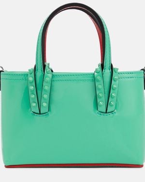 Christian Louboutin Cabata Nano Patent Leather Tote Bag - Green