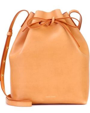 Mansur Gavriel Leather Bucket Bag - Orange