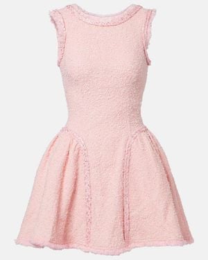 Self-Portrait Minikleid Aus Tweed Mit Pailletten - Pink