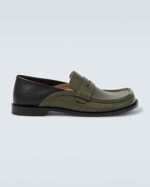 Loewe Loafers Campo Aus Leder - Grün