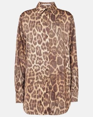 Stella McCartney Leopard-Print Shirt - Brown