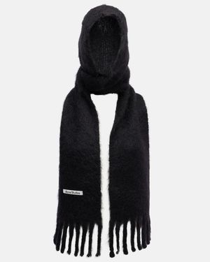 Acne Studios Schal Kooder Aus Mohair Und Wolle - Schwarz