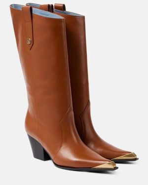 Etro Leather Cowboy Boots - Brown