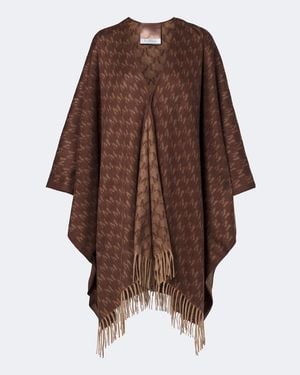 Max Mara Fringed Camel Hair Shawl - Brown