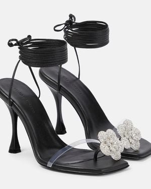 Magda Butrym Embellished Leather And Pvc Sandals - Black