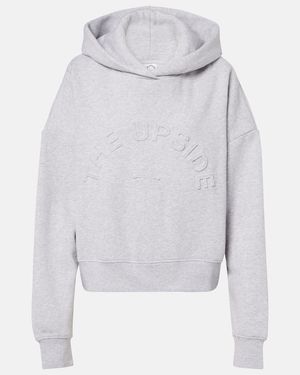 The Upside Byron Logo Cotton Jersey Hoodie - Grey