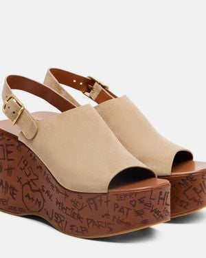 Chloé Wedge Sandals "Maxime" - Brown