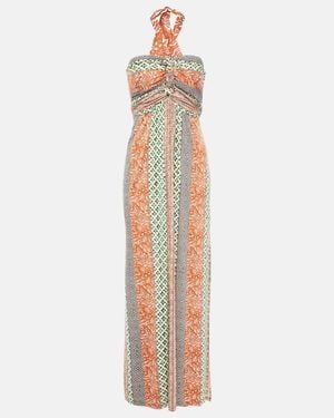 Diane von Furstenberg Annabelle Printed Jersey Maxi Dress - White