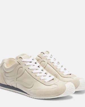 Loewe Ballet Runner 2.0 Suede-Trimmed Leather Sneakers - White