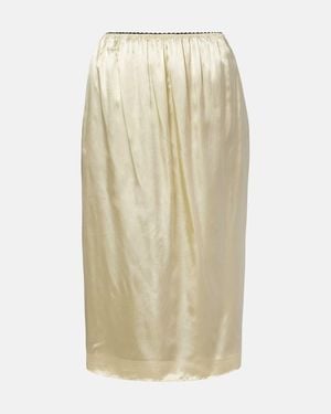 Phoebe Philo Falda Lencera De Saten En Mezcla De Seda - Neutro
