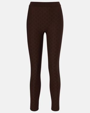 Gucci Leggings Gg Aus Jacquard - Braun