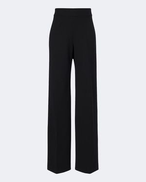 Carolina Herrera Wool-Blend Wide-Leg Trousers - Black