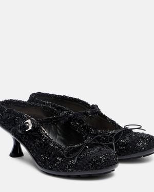 Simone Rocha Grip Canvas Mules - Black