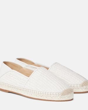 Manolo Blahnik Espadra Raffia Espadrilles - White