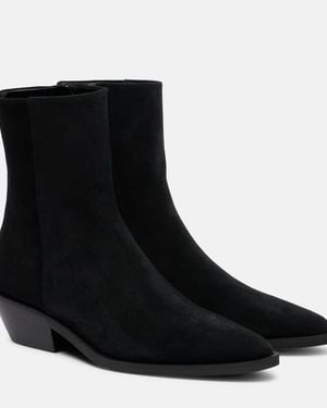 A.Emery Ankle Boots Hudson Aus Veloursleder - Schwarz