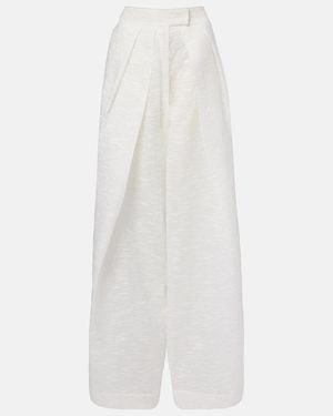 Maticevski Hello Sailor Pleated Wide-Leg Trousers - White
