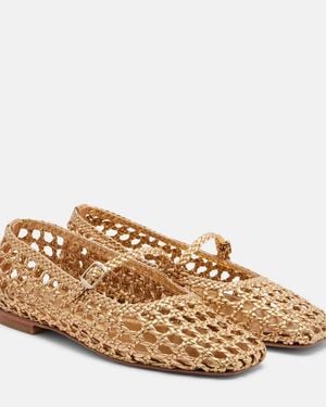 Souliers Martinez Mary-Jane-Ballerinas Paris Aus Metallic-Leder - Braun