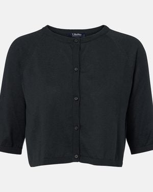 Max Mara Cardigan Aus Baumwolle, Seide Und Kaschmir - Schwarz