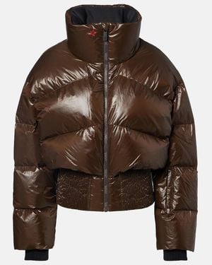 Perfect Moment Auretta Bomber Shell-Down Ski Jacket - Brown