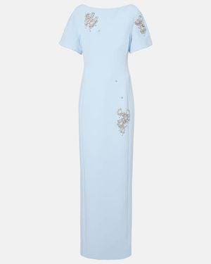 Safiyaa Lacin Crystal-Embellished Cocktail Dress - Blue