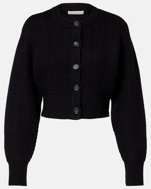 Emilia Wickstead Albert Wool Cardigan - Black