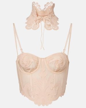 Zimmermann Rebellion Filigree Bustier And Choker Set - White