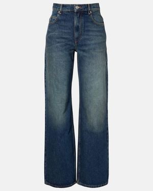 Isabel Marant Dromie Mid-Rise Straight Jeans - Blue