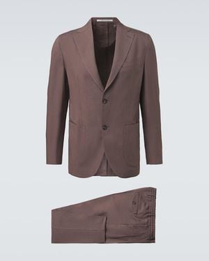 Eleventy Single-Breasted Suit - Brown