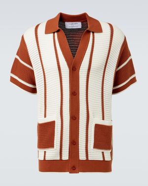 Frescobol Carioca Fabricio Crochet Cotton Shirt - Red
