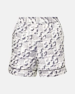 Tory Burch Shorts De Seda - Blanco