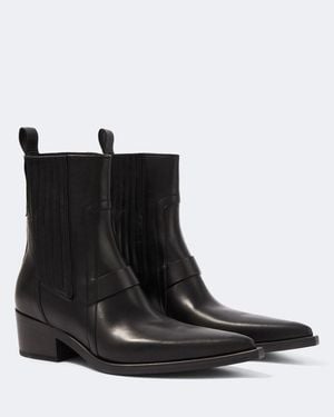 Rick Owens Ankle Boots Pointed Aus Leder - Schwarz