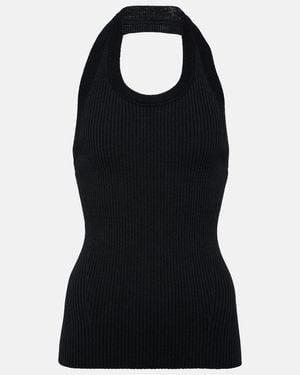 Proenza Schouler Gloria Ribbed-Knit Tank Top - Black