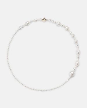 Sophie Bille Brahe Collar Peggy De Oro De 14 Ct Con Perlas - Blanco