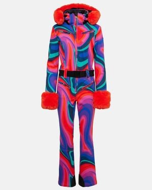 Goldbergh La Fete Faux Fur-Trimmed Ski Suit - Red