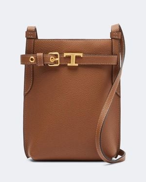 Tod's Phone Pouch T Timeless Aus Leder - Braun