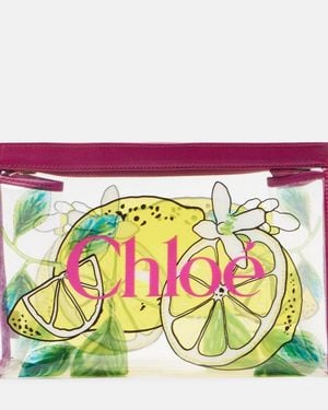 Chloé Etui Soleil Small Mit Leder - Lila
