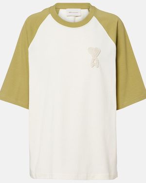 Ami Paris Ami De Cour Cotton Jersey T-Shirt - White