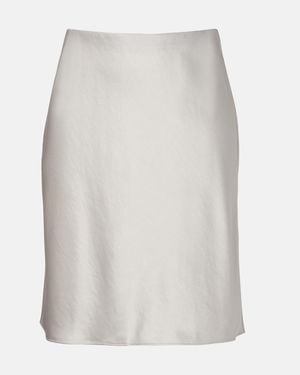 Leset Minifalda Barb De Saten - Blanco