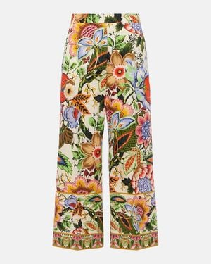 Etro Floral Cropped Trousers - Multicolour