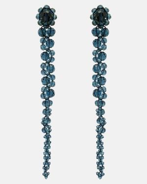 Simone Rocha Orecchini Pendenti Con Cristalli - Blu