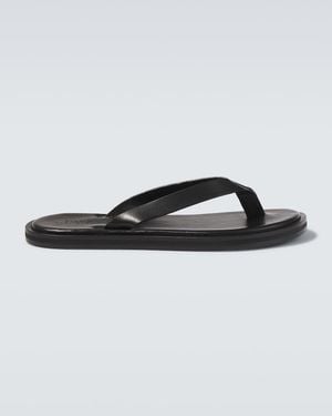 Studio Nicholson Curren Leather Thong Sandals - Black