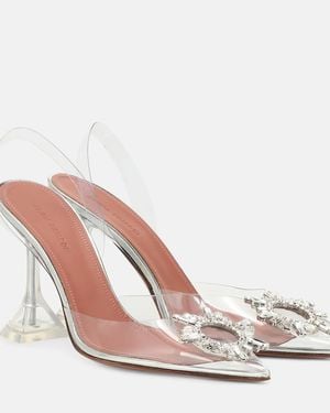 AMINA MUADDI Begum Embellished Pvc Court Shoes - White