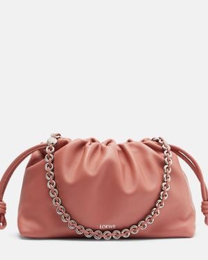 Loewe Clutch Flamenco Medium De Piel - Rosa