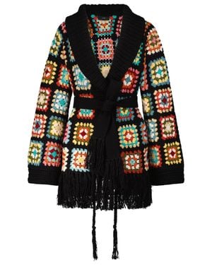 Alanui Cardigan Western Granny - Schwarz