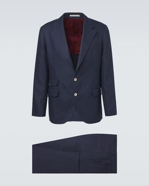 Brunello Cucinelli Linen Suit - Blue