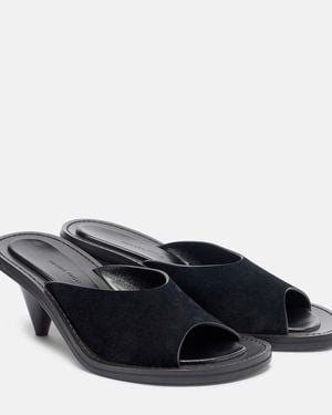 Phoebe Philo Suede Mules - Black
