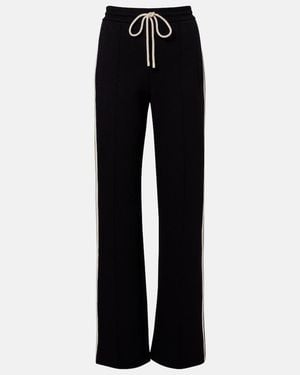 Max Mara Vento Cotton-Blend Jersey Joggers - Black