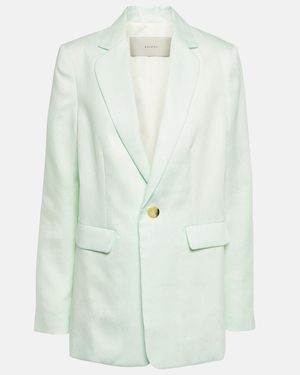 Asceno Azores Linen Blazer - Green